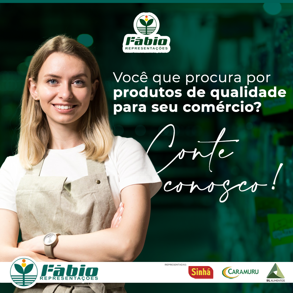 Você que procura por produtos de qualidade para seu comércio? Conte com a Rep.Fábio
